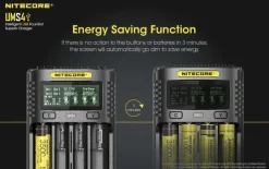 NCUMS4 - NiteCore Chargeur USB 4 ports 3000mA - LCD