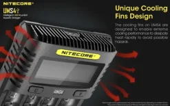 NCUMS4 - NiteCore Chargeur USB 4 ports 3000mA - LCD
