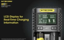 NCUMS2 - NiteCore Chargeur USB 2 ports 3000mA chacun - LCD