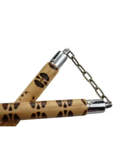 NS12 - NUNCHAKU Rotin Pyrogravé