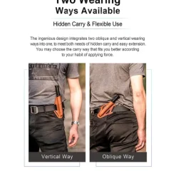 NXV68BLK - NEXTORCH Holster Cuir pour Matraque NOIR