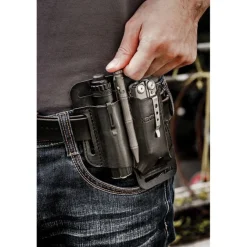 NXV40 - NEXTORCH V40 Etui Cuir Multitool/Matraque/Couteau NOIR