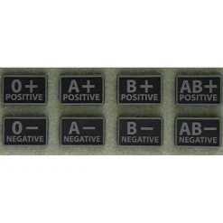 OD-BLP-RB-01 - Helikon Tex Set de 2 patches groupe sanguin Noir