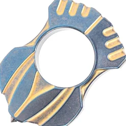 One Studio Titanium Single Finger Knuck Blue & Gold