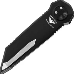 Paragon Asheville Steel Dreddlock Smooth Tanto Satin 2 Tone Black handle