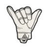 PA-SHKA-PES-WHT - DIRECT ACTION Patch Shaka White