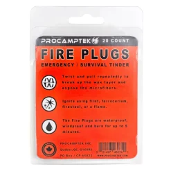 PCTPLUG20 - PROCAMPTEK x20 Fire Plugs Allume-Feux de Survie