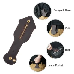 PJ23BLK - VIPERADE Porte-monnaie en cuir « Slapjack » NOIR