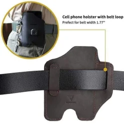 PJ20B - VIPERADE PJ20 Étui universel en cuir avec porte-clés MARRON