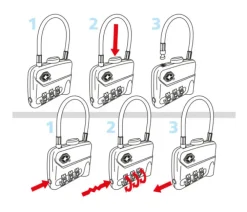 PLTS0324 - TravelSafe Cadenas combinaison à cable TSA