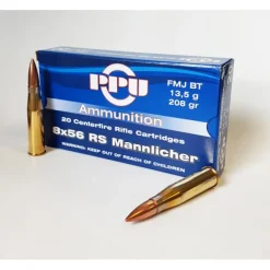 PP-A-A384 - Cartouches Partizan Cal. 8x56 Rs Mannlicher 208-Grs FMJ BT x20