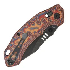 QS173-C2 - QSP ELK Glyde Lock Blackwash 14C28N Colorful Micarta