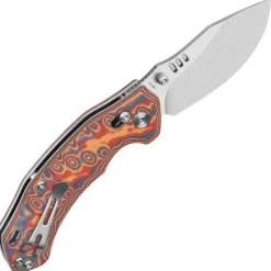 QS173-C1 - QSP ELK Glyde Lock 14C28N Colorful Micarta