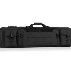 RB-4612DG-VER2-BK - Savior Equipment Urban Warfare Double Rifle Bag Gun - Suitable for Rifle Shotgun, w/ Backpack Strap,Black,46'' Long