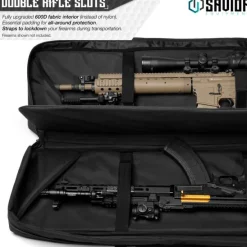 RB-4212DG-VER2-BK - Savior Equipment Urban Warfare Double Rifle Bag Gun - Suitable for Rifle Shotgun, w/ Backpack Strap,Black,42'' Long
