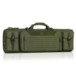 RB-3612DG-VER2-OG - Savior Equipment Urban Warfare Double Rifle Bag Gun - Suitable for Rifle Shotgun, w/ Backpack Strap,OD Green,36'' Long