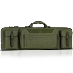 RB-4212DG-VER2-OG - Savior Equipment Urban Warfare Double Rifle Bag Gun - Suitable for Rifle Shotgun, w/ Backpack Strap,OD Green,42'' Long