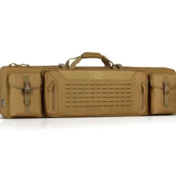 RB-4212DG-VER2-TN - Savior Equipment Urban Warfare Double Rifle Bag Gun - Suitable for Rifle Shotgun, w/ Backpack Strap,Tan,42'' Long