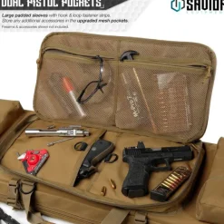 RB-4212DG-VER2-TN - Savior Equipment Urban Warfare Double Rifle Bag Gun - Suitable for Rifle Shotgun, w/ Backpack Strap,Tan,42'' Long