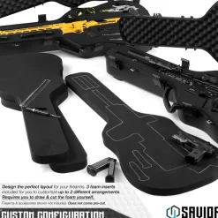 RC-GT-ACOUSTIC-BK - SAVIOR Savior Equipment Discreet Ultimate Guitar Hard Case - Customize Foam w/ Handle and Wheels,Black, 45'' Long