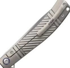 Rike Knife KD03-P Framelock M390 grey titanium