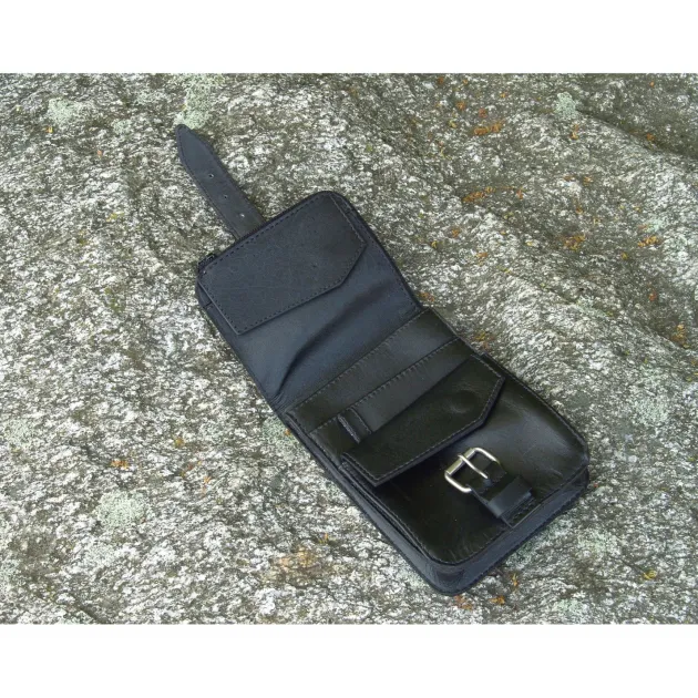 RL103401 - BASIC NATURE Pochette Ceinture Cuir 'Belt Safe' Noir