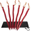 RL056815 - Basic Nature set de 6 piquets "Y-Stake Spiral" rouges
