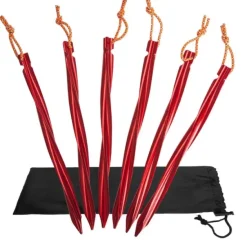 RL056815 - Basic Nature set de 6 piquets "Y-Stake Spiral" rouges