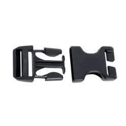 RL513650 - BASIC NATURE x2 Boucles 25mm plastique noir Fendue