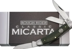 RR1991- Rough Rider Sowbelly Green Micarta Brushed