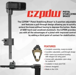 SBT-CZPDW - SB Tactical CZPDW Adjustable Pistol Stabilizing Brace