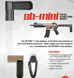 SBT-SBMINI-01-SB - SB Tactical SB-MINI AR-15 Pistol Stabilizing Brace