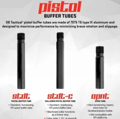 SBT-STDT - SB Tactical STDT Standard AR Pistol Buffer Tube