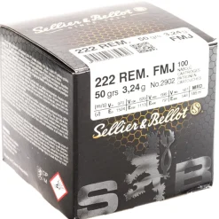 767904 - Sellier&Bellot Cartouches 222 FMJ 50 GRS X 100
