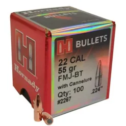 SID773973 22 Caliber .224 Diameter 55 Grain FMJ Boat Tail With Cannelure par 100