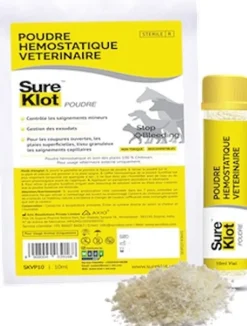 SKT.SKVP10 - SURE KLOT Poudre Hémostatique Vétérinaire 10mL