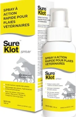 SKT.SKVS100 - SURE KLOT Spray à action rapide Coagulant Vétérinaire 100 ml