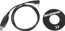 SPC14994 - BAOFENG Câble de Programmation Radio Connecteur KENWOOD+CD-ROM des Pilotes