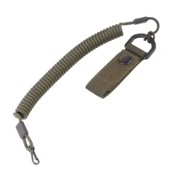 SPC29574 - EDCX Cordon spirale de sécurité avec boucle de ceinture vert armée