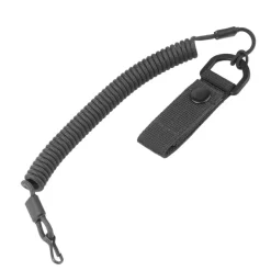 SPC29573 - EDCX Cordon spirale de sécurité avec boucle de ceinture noir
