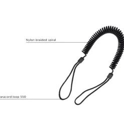 SPC29572 - EDCX Cordon spirale de sécurité avec boucles paracorde vert armée