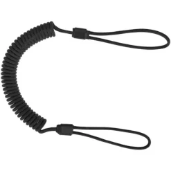 SPC29571 - EDCX Cordon spirale de sécurité avec boucles paracorde noir