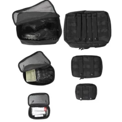 SPC23160 - Mil-Tec Set de 3 poches de rangement mesh Noir
