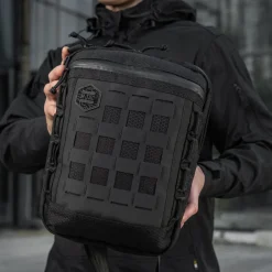 SPC41305 - M-TAC Pocket Bag Vertical Laser Cut Hex - NOIR