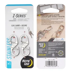 SPC39806 - Nite Ize Double crochets Z-Series acier N° 1 par 2