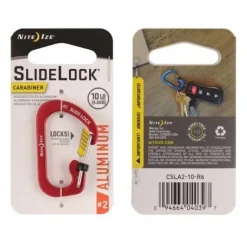 SPC19135 - Nite Ize Mousqueton Slidelock N° 2 Aluminium Rouge