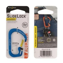 SPC19134 - Nite Ize Mousqueton Slidelock N° 3 Aluminium Bleu