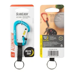 SPC19124 - Nite Ize Porte clefs Slidelock aluminium N°3 bleu