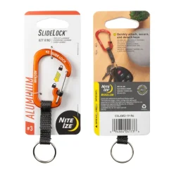 SPC19122 - Nite Ize Porte clefs Slidelock aluminium N°3 orange