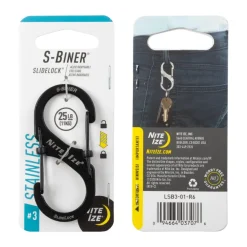 SPC19149 - Nite Ize S-Biner Slidelock N° 3 acier noir